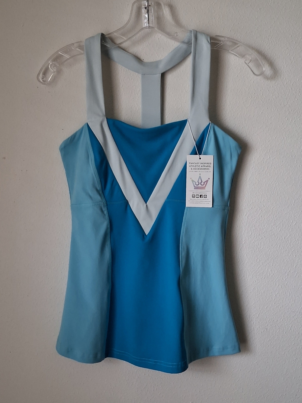Crowned Athletics Blue Sleep Beauty Tank Top Run Disney Cosplay